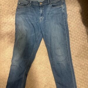 MOTHER Blue Ankle Jeans